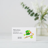 Happy St. Patrick's Day Pet & Cane Collage Visitekaartje (Staand voorkant)