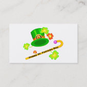 Happy St. Patrick's Day Pet & Cane Collage Visitekaartje (Achterkant)