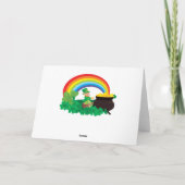 Happy St. Patrick's Day Pet en pot met goud Kaart (Achterkant)
