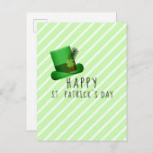 Happy St. Patrick's day Pet Irland Green Stripe Briefkaart (Voorkant / Achterkant)