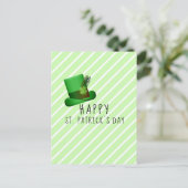 Happy St. Patrick's day Pet Irland Green Stripe Briefkaart (Staand voorkant)