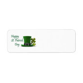 Happy St. Patrick's Day pet return address label (Voorkant)