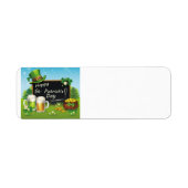 Happy St. Patrick's Day pet return address label (Voorkant)
