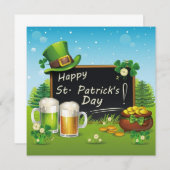 Happy St. Patrick's Day pet-uitnodiging Kaart (Voorkant / Achterkant)