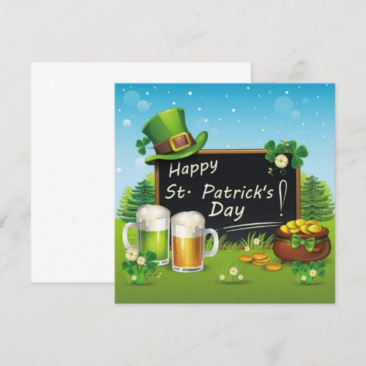 Happy St. Patrick's Day pet-uitnodiging Kaart (Voorkant / Achterkant)