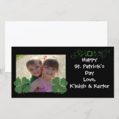 Happy St. Patrick's Day Photo Card (Voorkant / Achterkant)