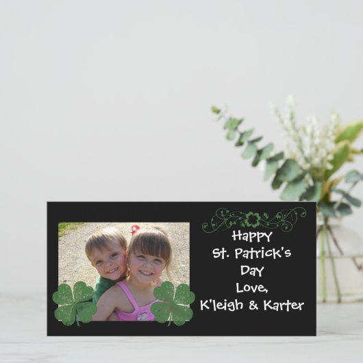 Happy St. Patrick's Day Photo Card (Staand voorkant)