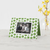 Happy St. Patrick's Day Photo Greeting Card Kaart (Gele Bloem)