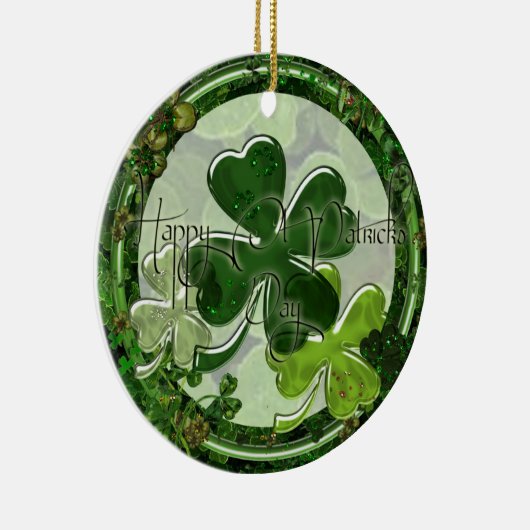 Happy St. Patrick's Day Photo Keramisch Ornament (Rechts)