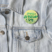 Happy St. Patrick's Day Pin Button (In situ)
