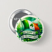 Happy St. Patrick's Day Pin Ronde Button 5,7 Cm (Voorkant /achterkant)