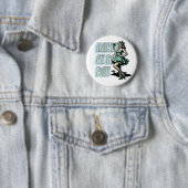 Happy St Patrick's Day Pinup Meisje met Shamrock Ronde Button 5,7 Cm (In situ)