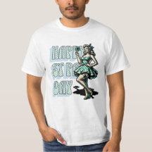 Happy St Patrick's Day Pinup Meisje met Shamrock