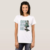 Happy St Patrick's Day Pinup Meisje met Shamrock T-shirt (Voorkant volledig)