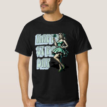 Happy St Patrick's Day Pinup Meisje met Shamrock