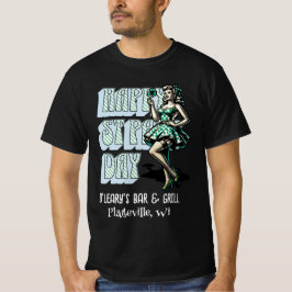 Happy St Patrick's Day Pinup Meisje met Shamrock T-shirt