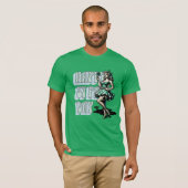 Happy St Patrick's Day Pinup Meisje met Shamrock T-shirt (Voorkant volledig)