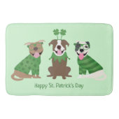 Happy St Patricks Day Pit Bull Dogs Badmat (Voorkant)