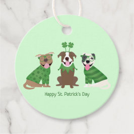 Happy St Patricks Day Pit Bull Dogs Bedankjes Labels