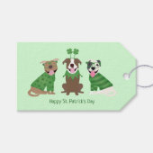 Happy St Patricks Day Pit Bull Dogs Cadeaulabel (Voorkant (Horizontaal))