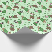 Happy St Patricks Day Pit Bull Dogs Cadeaupapier (Hoek)