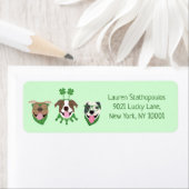 Happy St Patricks Day Pit Bull Dogs Etiket (Insitu)