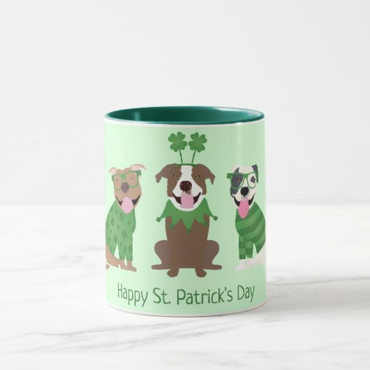Happy St Patricks Day Pit Bull Dogs Mok (Midden)