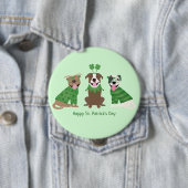 Happy St Patricks Day Pit Bull Dogs Ronde Button 4,0 Cm (In situ)