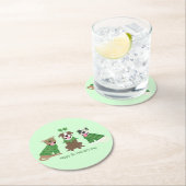 Happy St Patricks Day Pit Bull Dogs Ronde Kartonnen Onderzetter (Insitu)