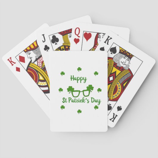 Happy St Patrick's Day Pokerkaarten (Achterkant)
