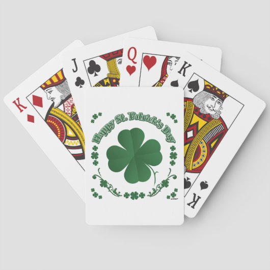 Happy St. Patrick's Day Pokerkaarten (Achterkant)
