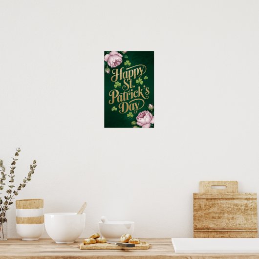 Happy St. Patrick's Day Poster (Keuken)
