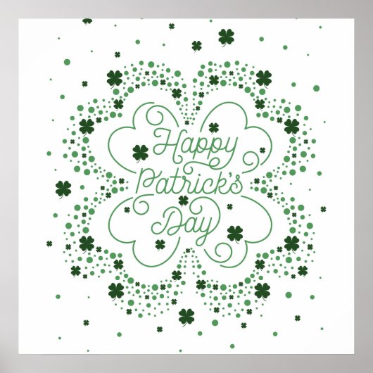 Happy St. Patrick's Day Poster 24x24 (Voorkant)