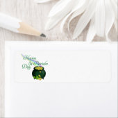Happy St. Patrick's Day Pot of Gold en Rainbow Etiket (Insitu)
