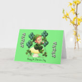 Happy St. Patrick's Day Pot of Gold en Rainbow Kaart (Gele Bloem)