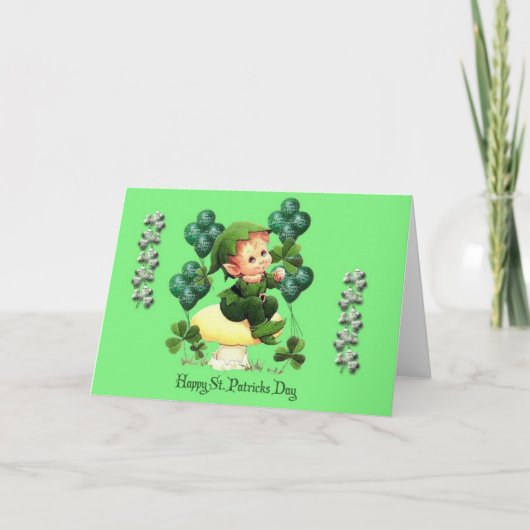 Happy St. Patrick's Day Pot of Gold en Rainbow Kaart (Voorkant)