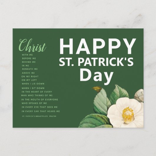 Happy St. Patrick's Day Prayer Briefkaart (Voorkant)