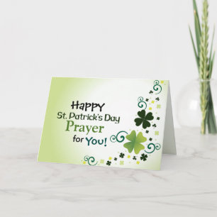 Happy St. Patrick's Day Prayer for You Card Kaart