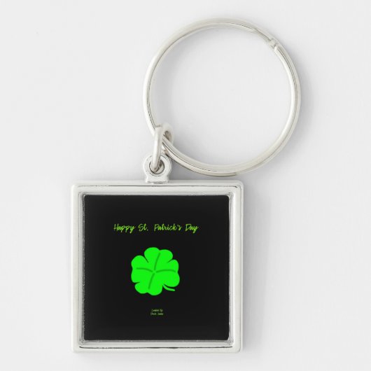 Happy St. Patrick's Day Premium Square Sleutelhang Sleutelhanger (Voorkant)