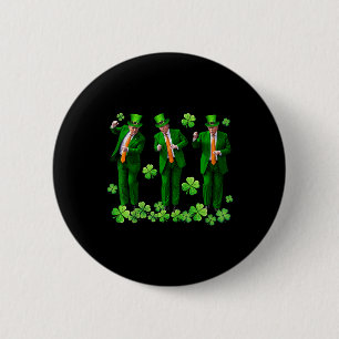 Happy St Patricks Day President Trump Dancing Sham Ronde Button 5,7 Cm