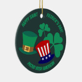 Happy St. Patrick's Day Proud Irish American Keramisch Ornament (Rechts)