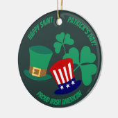 Happy St. Patrick's Day Proud Irish American Keramisch Ornament (Links)