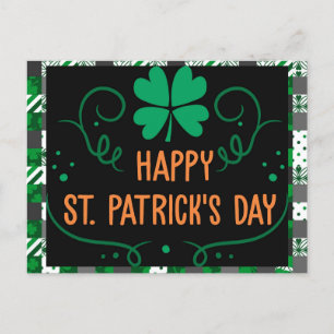 Happy St Patricks Day Pset Green Shamrock Briefkaart