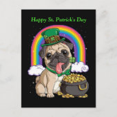 Happy St. Patrick's Day Pug briefkaart (Voorkant)