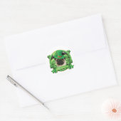 Happy St Patricks Day Pug Ronde Sticker (Envelop)