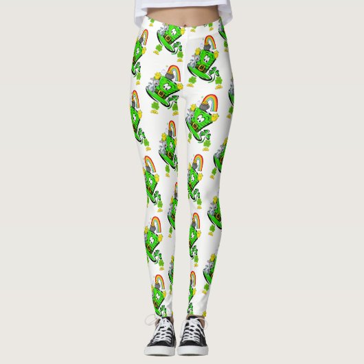 Happy St. Patrick's Day Rabbit Leggings (Voorkant)