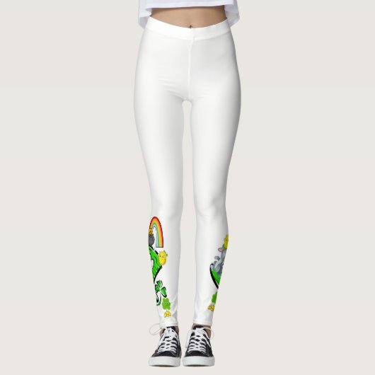 Happy St. Patrick's Day Rabbit Leggings (Voorkant)