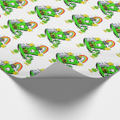 Happy St. Patrick's Day Rabbit Wrapping Paper Cadeaupapier (Hoek)