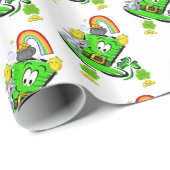 Happy St. Patrick's Day Rabbit Wrapping Paper Cadeaupapier (Rol Hoek)