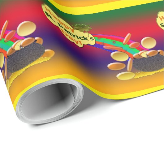 Happy St. Patrick's Day Rainbow Cadeaupapier (Rol Hoek)